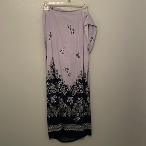 Emma James blue wrap skirt size 14